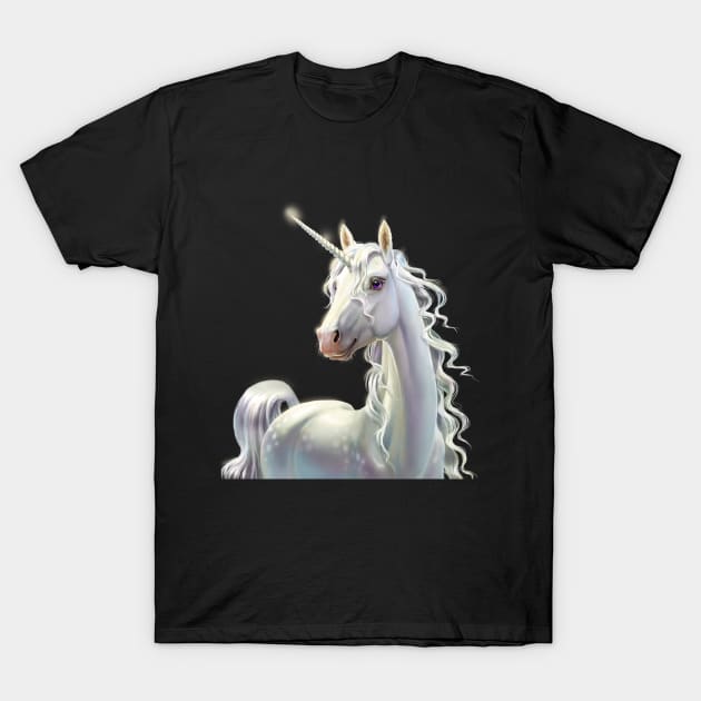 Beautiful White Unicorn T-Shirt by tfortwo